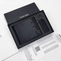 CK Black Leather Wallet-keychain Set For Men 10#