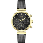 Hugo Boss Women’s Watch – Model 1502627 | Elegant Black Stainless Steel Design