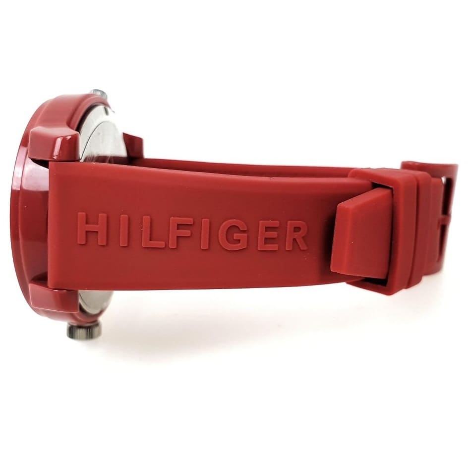Tommy Hilfiger Men’s Sport Watch – Model 1791323 | Bold Red Silicone Design