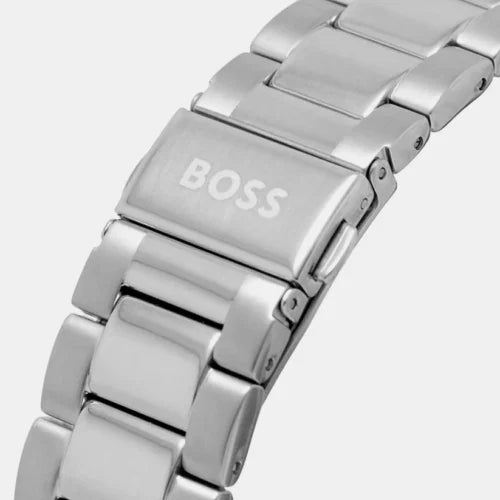 Hugo Boss Men’s Watch – Model 1514032 | Classic Black Dial with Silver Stainless Steel Bracelet