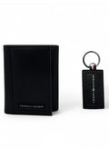 TH Black Leather Wallet-Keychain Set For Men 2#