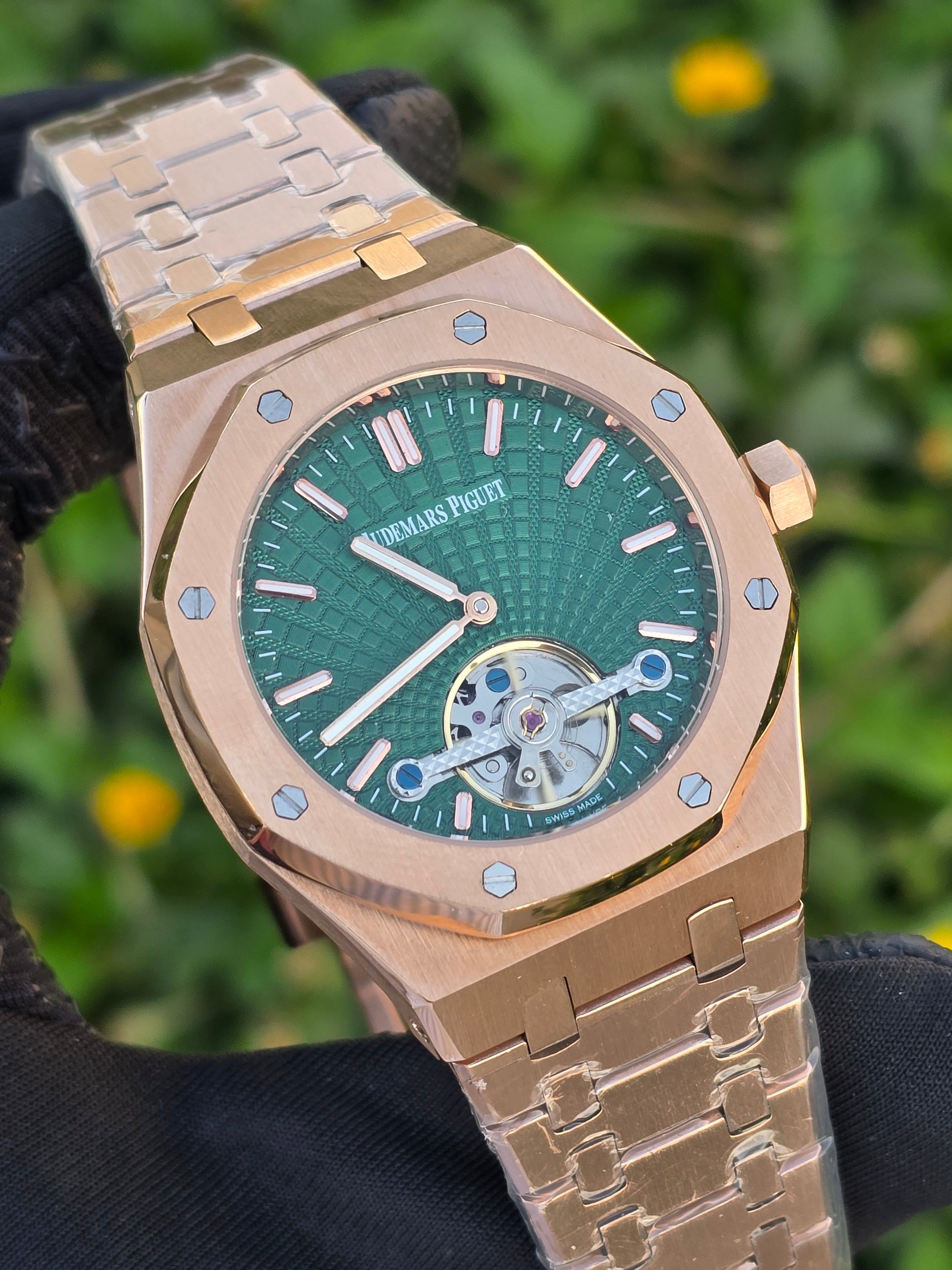 Audemars Piguet Royal Oak Stainless Steel - Rose Gold & Green Dial