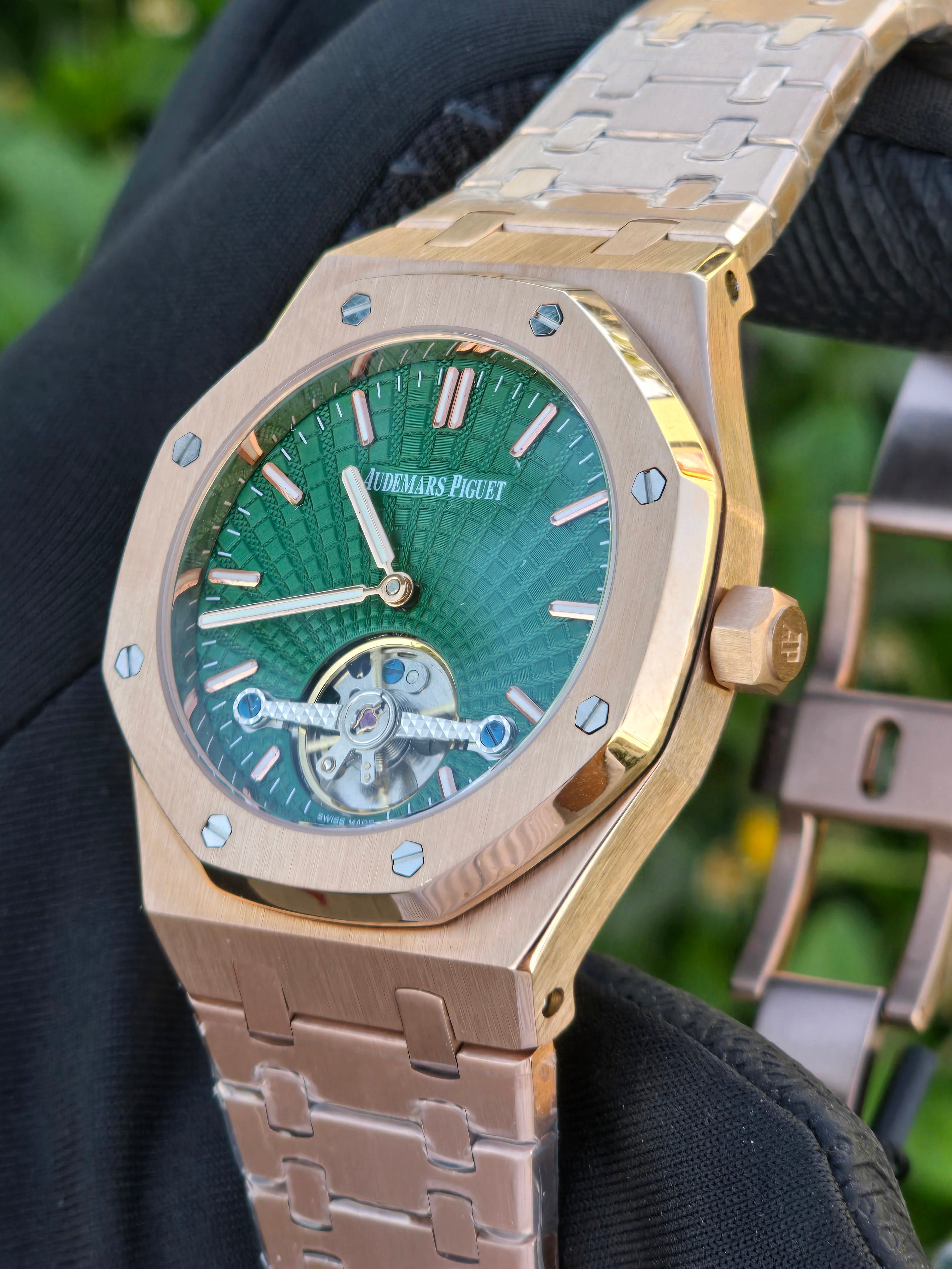 Audemars Piguet Royal Oak Stainless Steel - Rose Gold & Green Dial