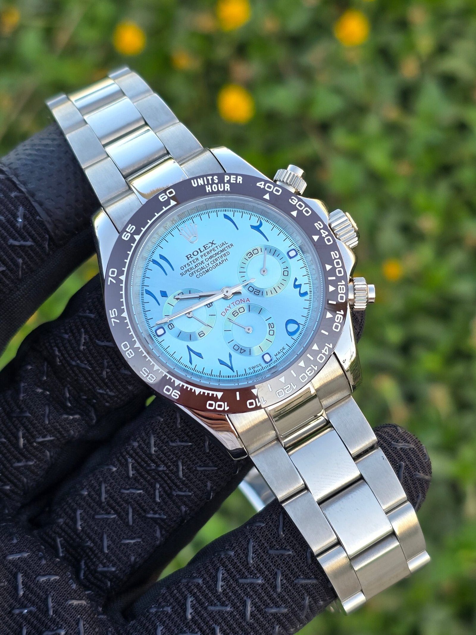 Rolex Daytona Platinum Arabic Watch For Men