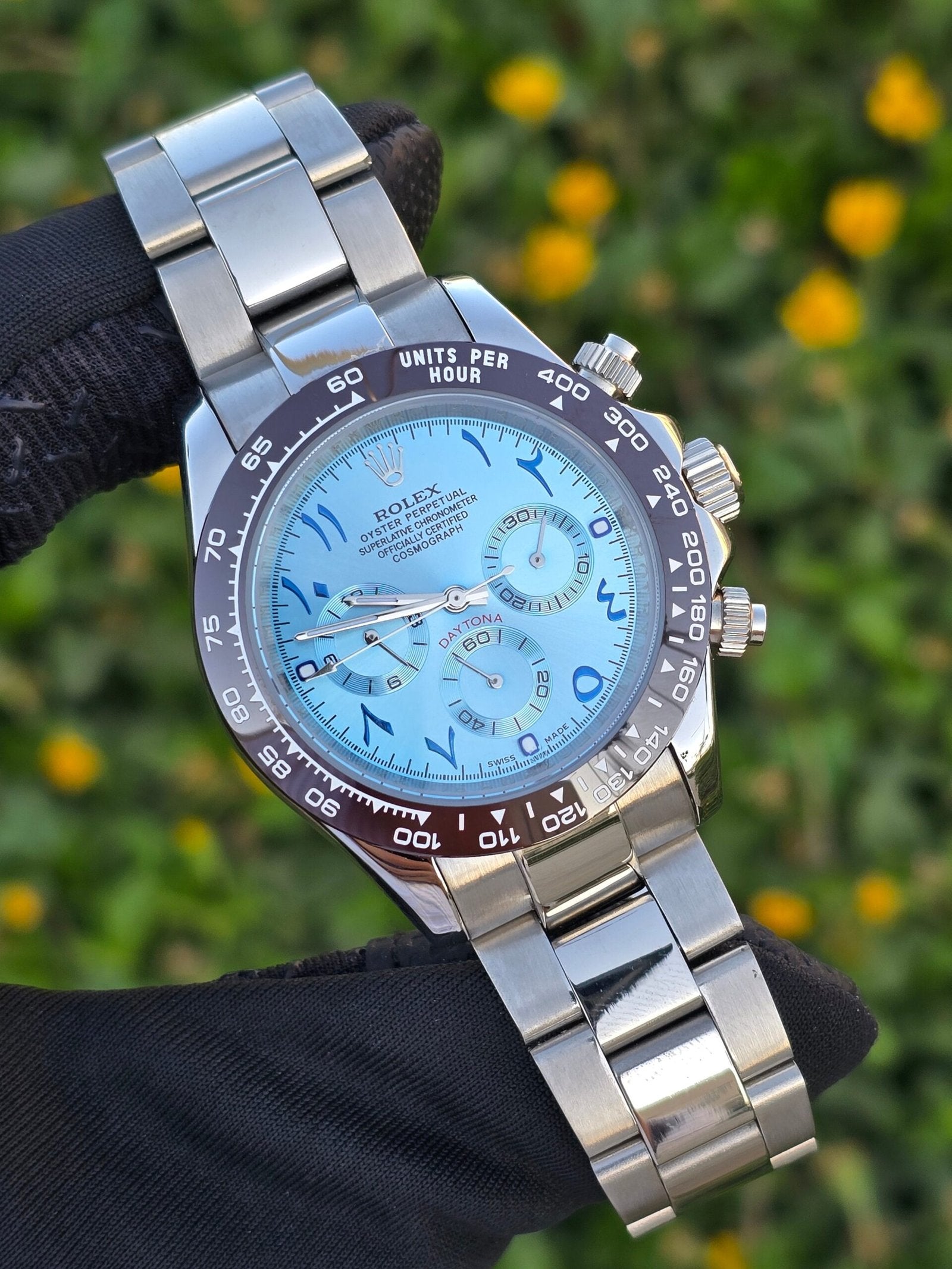 Rolex Daytona Platinum Arabic Watch For Men