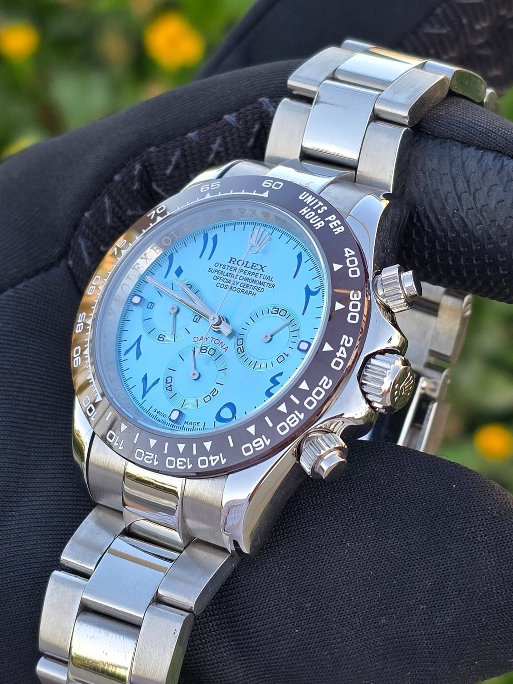 Rolex Daytona Platinum Arabic Watch For Men