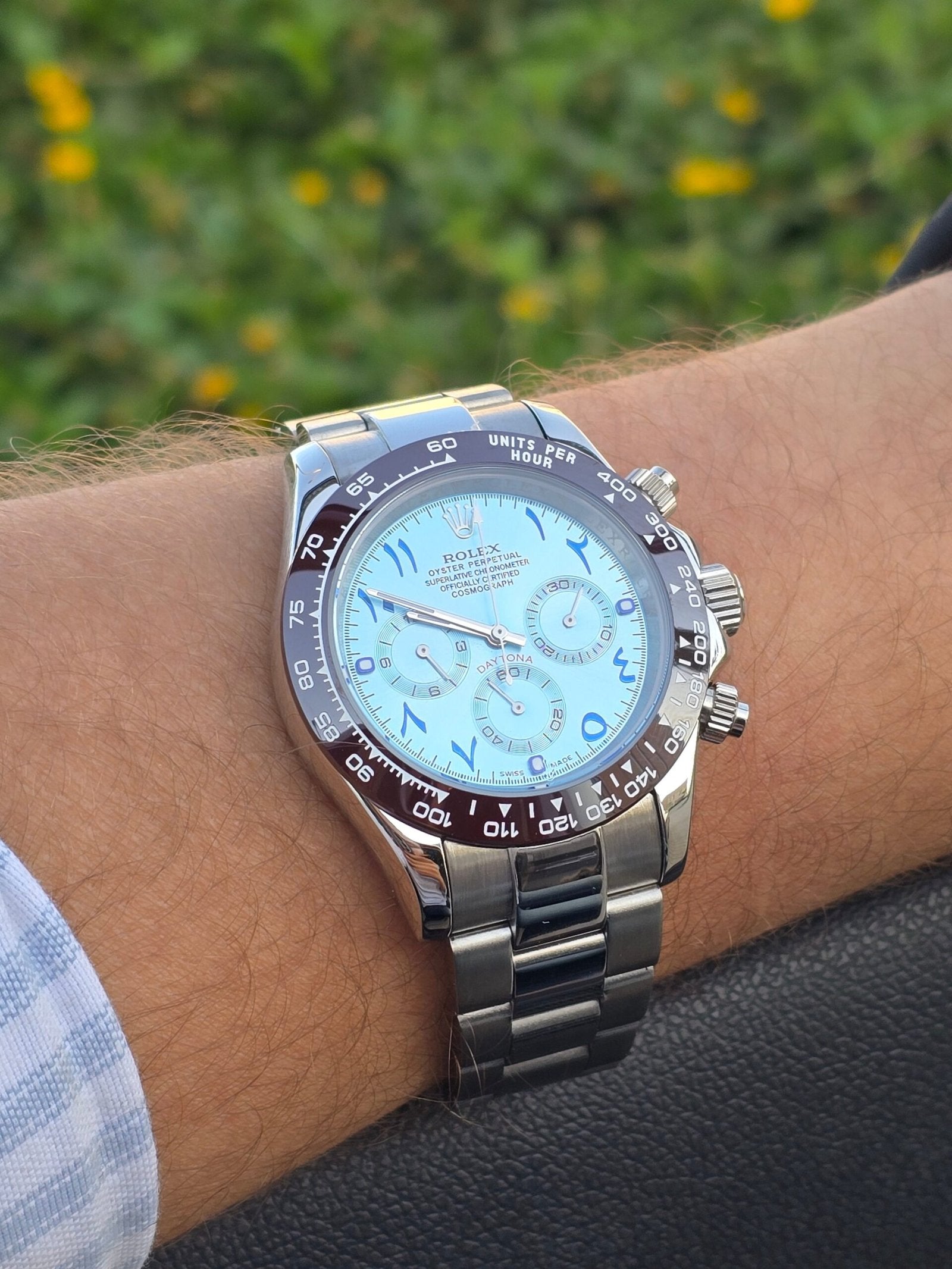 Rolex Daytona Platinum Arabic Watch For Men