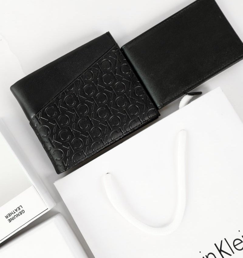 CK Black Leather Wallet For Men 59#