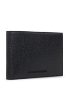 EA Black Leather Wallet & Keychain Set For Men 12#