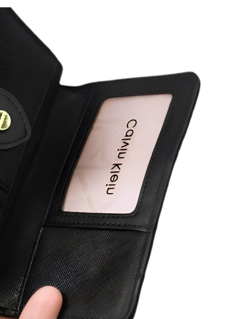 CK Black Leather Wallet For Women 81#