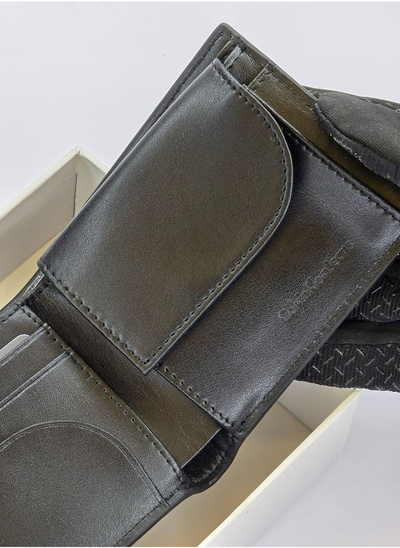 CK Black Leather Wallet-Belt Set For Men 17#