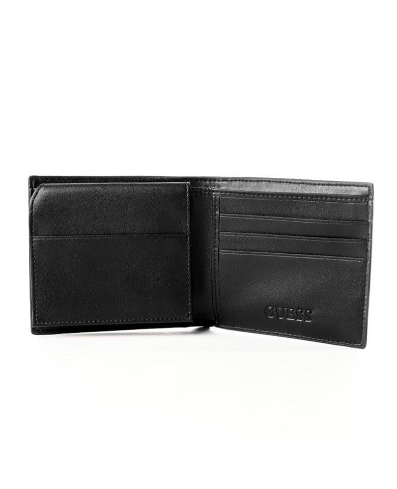 GU Black Leather Wallet For Men 83#