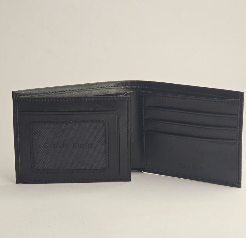 CK Black Leather Wallet-Belt Set For Men 9#