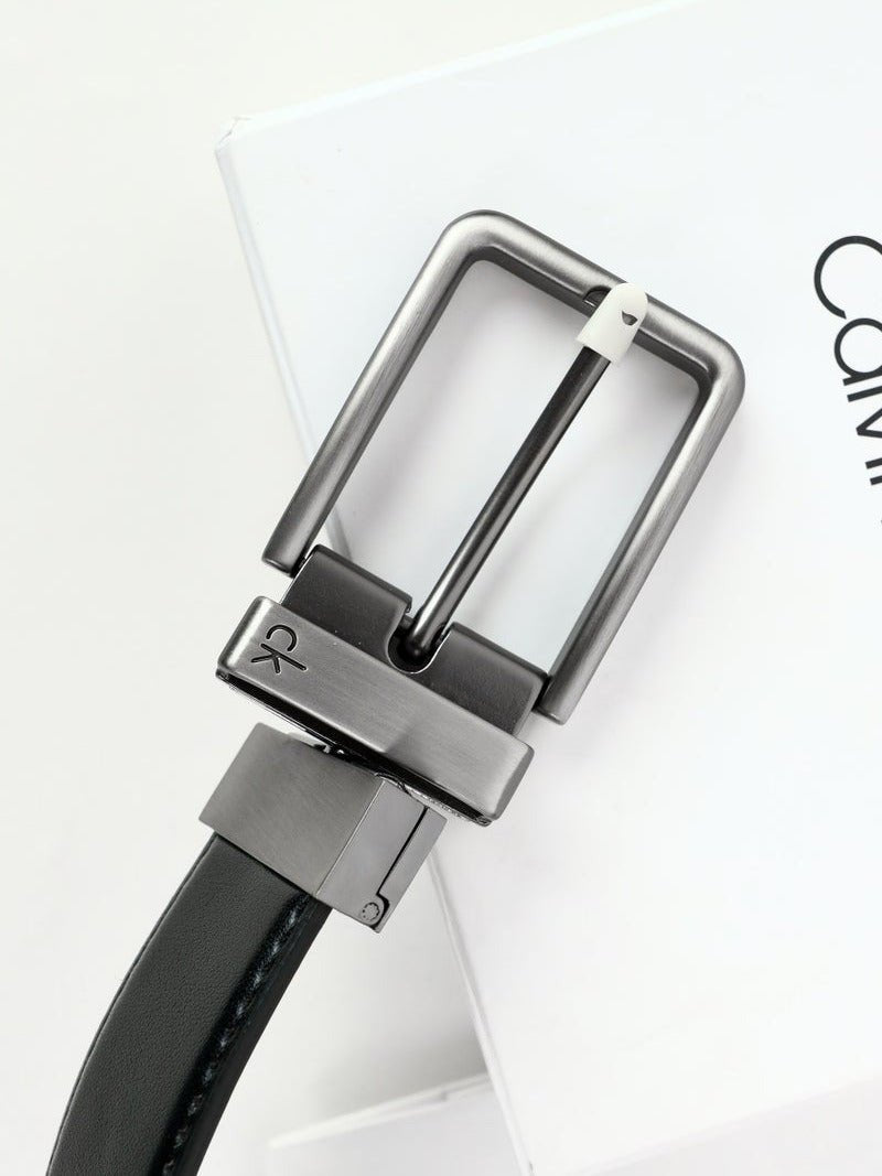 CK Black Leather Wallet-Belt Set For Men 16#