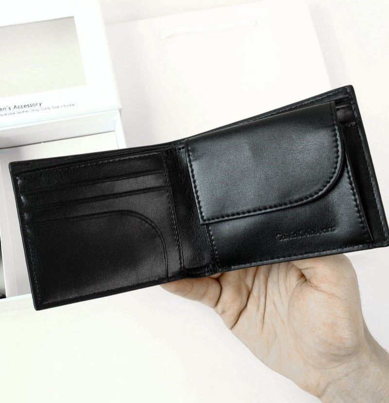 CK Black Leather Wallet-Belt Set For Men 8#