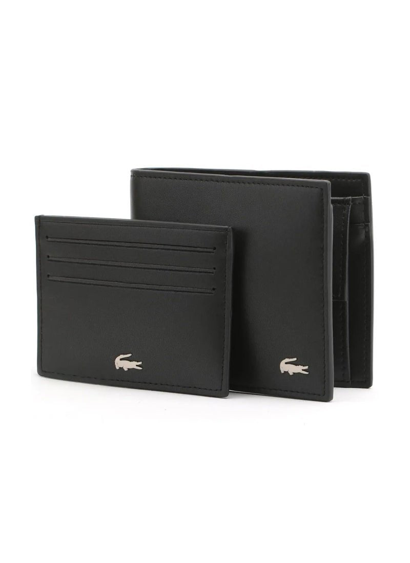 LC Black Leather Wallet-Card Holder Set For Men 1#