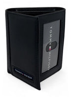TH Black Leather Wallet-Keychain Set For Men 2#