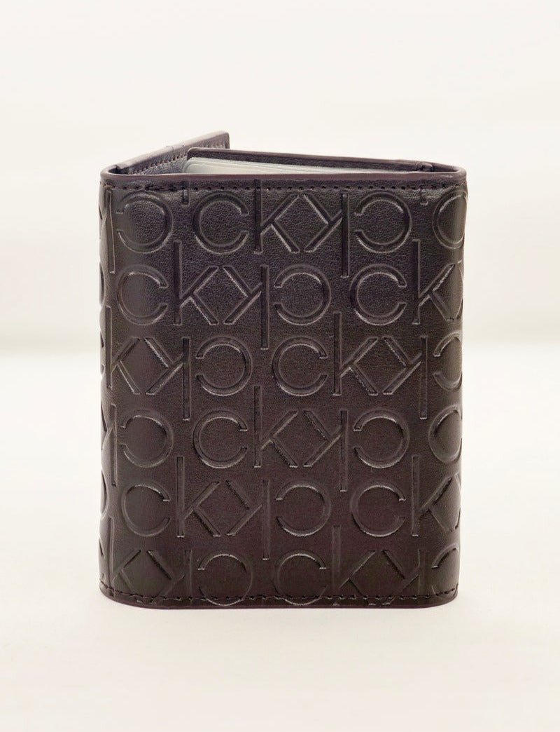CK Brown Leather Trifold Wallet For Men 71#