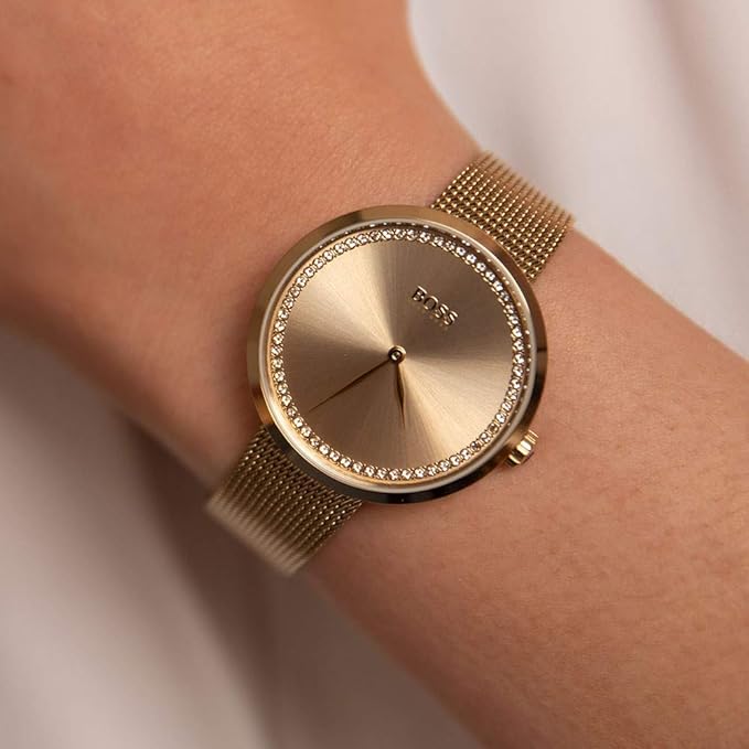 Hugo Boss Women’s Watch – Model 1502547 | Elegant Gold-Tone Stainless-Steel Design