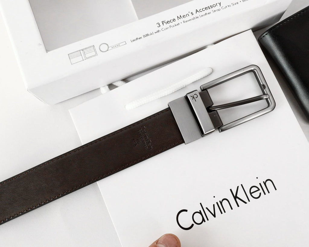 CK Leather Wallet-Belt Set For Men 5#