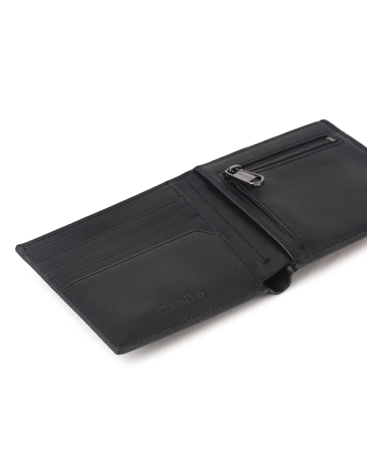 Calvin Klein Modern Bar Logo Bi-Fold Wallet | Genuine Leather