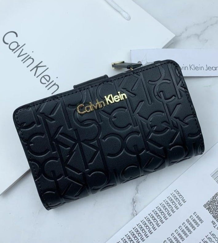 CK Black Leather Wallet For Women 81#
