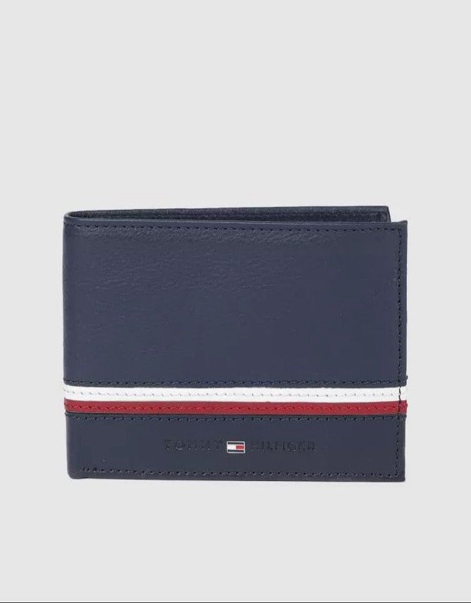 TH Navy Leather Wallet For Men 39#