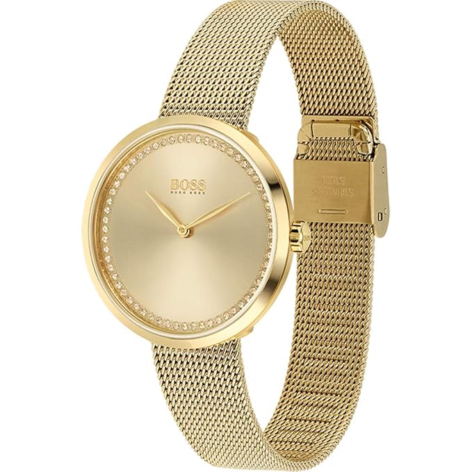 Hugo Boss Women’s Watch – Model 1502547 | Elegant Gold-Tone Stainless-Steel Design