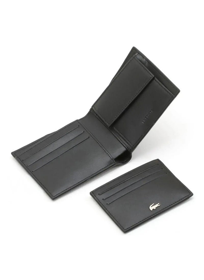 LC Black Leather Wallet-Card Holder Set For Men 1#