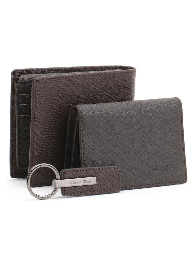 CK Brown Wallet-Keychain-Card Holder Set For Men 5#