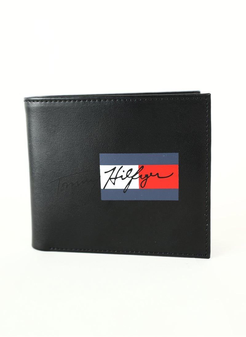 TH Black Leather Wallet For Men 19#
