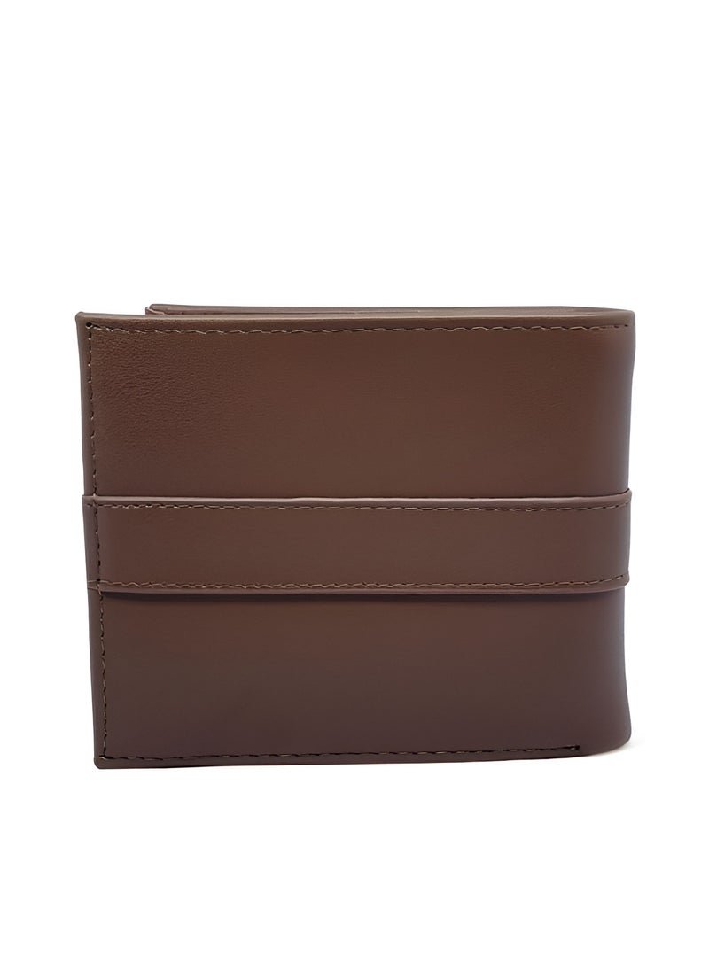 TH Brown Leather Wallet For Men 24#