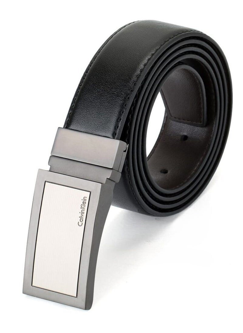 CK Black Leather Wallet-Belt Set For Men 14#