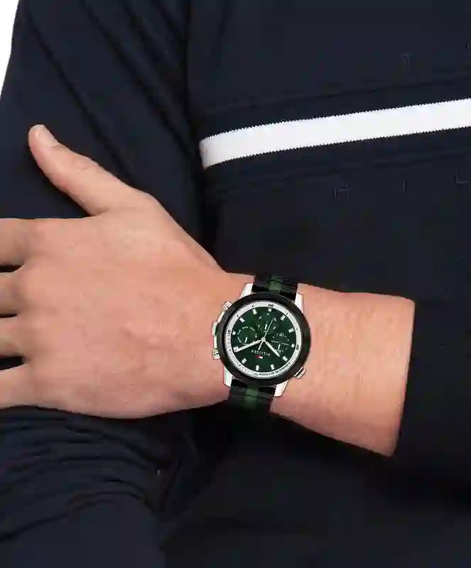 Tommy Hilfiger Men’s Watch – Model 1792107 | Stylish Troy Design in Green & Black