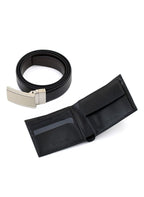 CK Black Leather Wallet-Belt Set For Men 10#