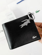 LC Black Leather Wallet-Keychain Set For Men 11#