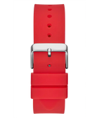 ساعة رجالية من Guess - موديل GW0203G5 | مجموعة Phoenix - تصميم مربع جريء مع حزام سيليكون أحمر