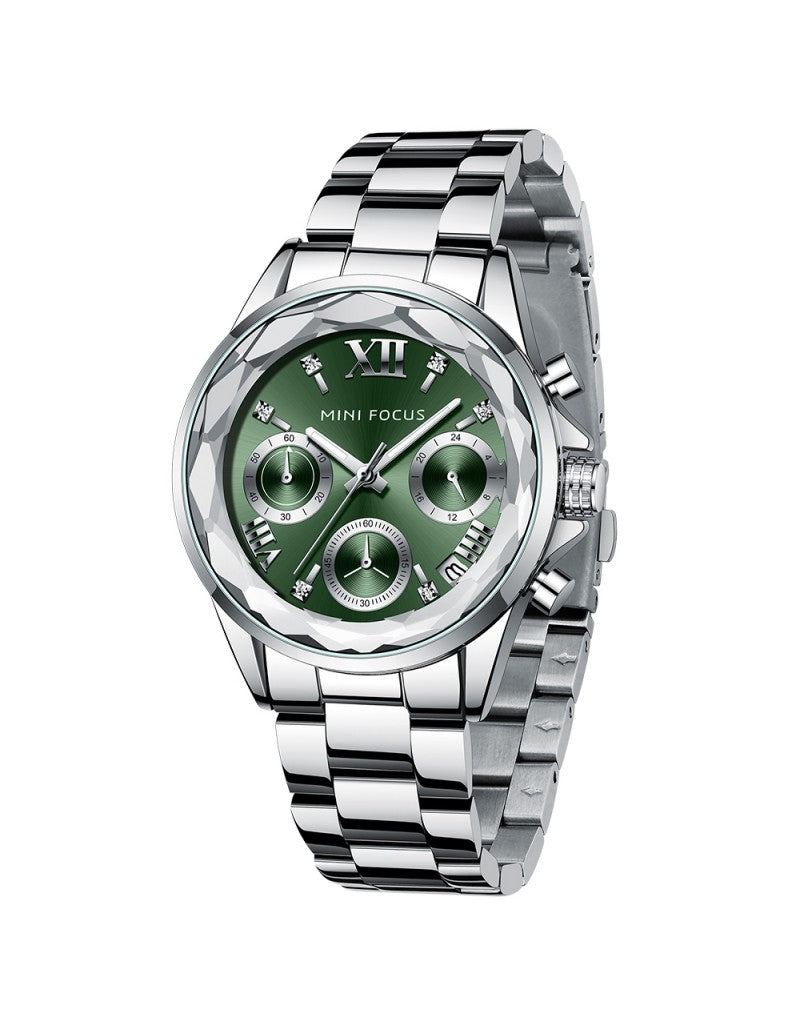 Mini Focus Women’s Watch – Model MF0466L.02 | Elegant Multifunction Stainless Steel Design