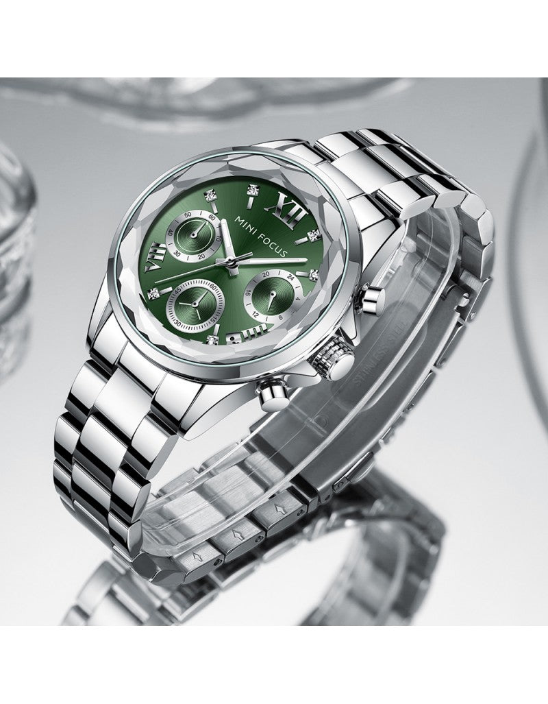 Mini Focus Women’s Watch – Model MF0466L.02 | Elegant Multifunction Stainless Steel Design