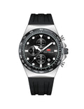 Mini Focus Watch with Black Dial & Silver Case For Men MF0488G