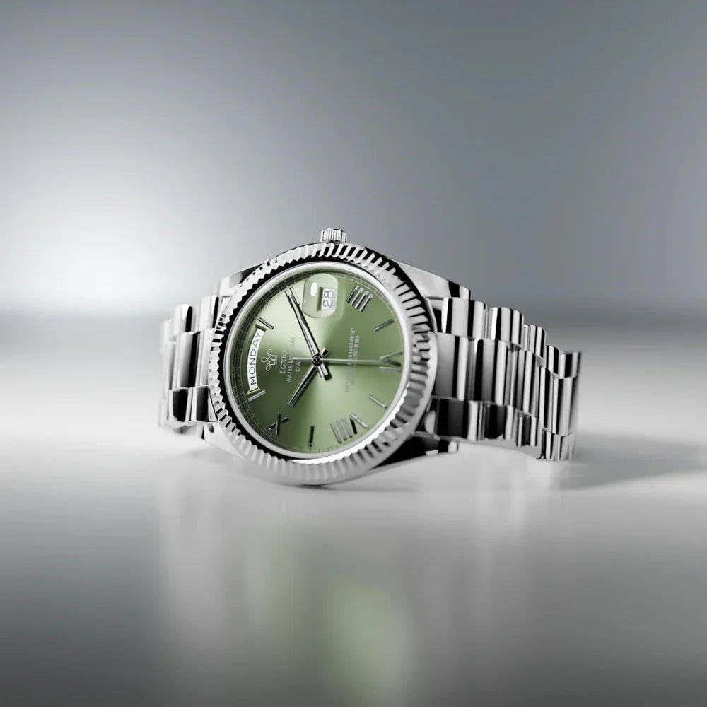 Rolex Day-Date Watch For Men - Olive Green Dial