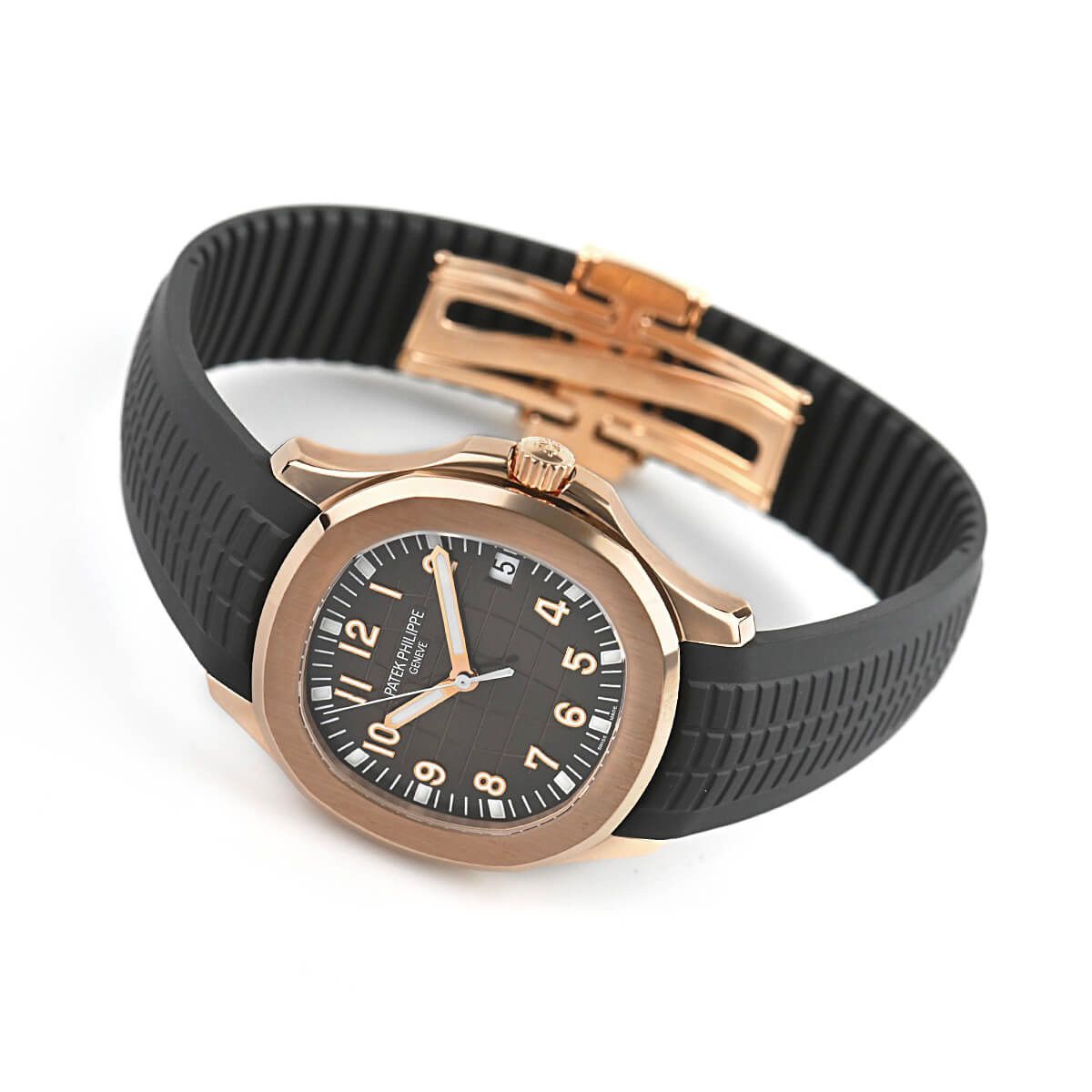 Patek Philippe Aquanaut Watch For Men - Black & Rose Gold