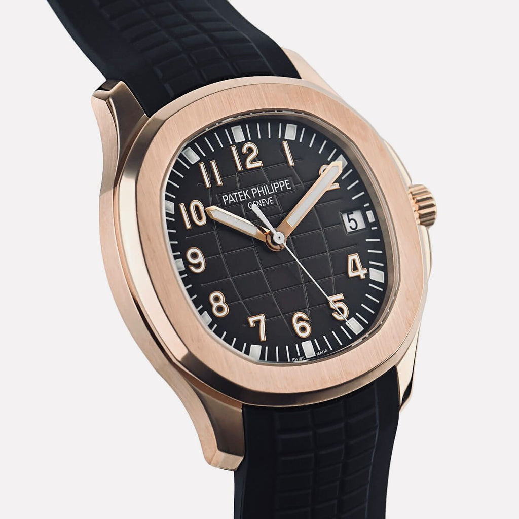 Patek Philippe Aquanaut Watch For Men - Black & Rose Gold