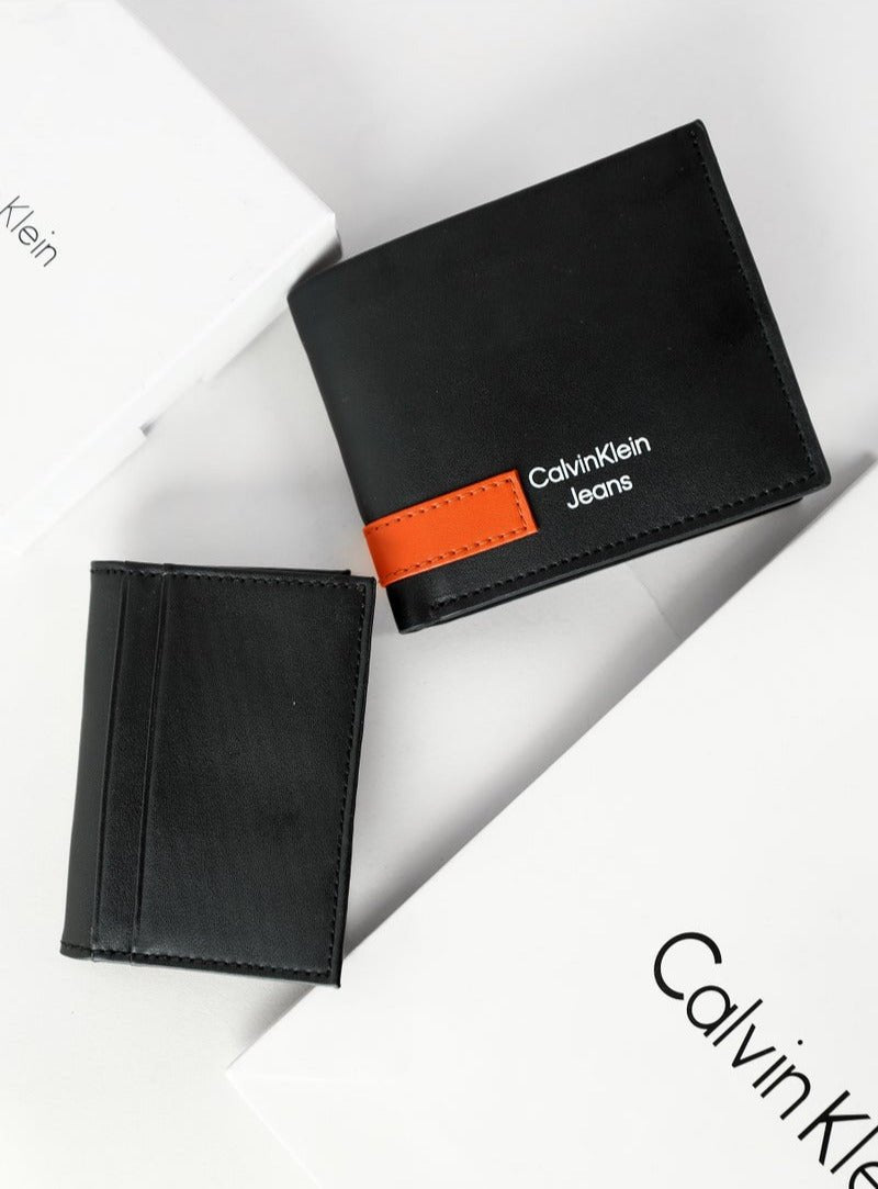 CK Black Leather Waller For Men 61#