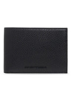 EA Black Leather Wallet & Keychain Set For Men 12#