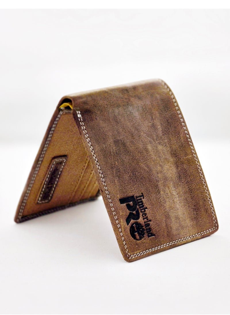 TL Brown Leather Wallet For Men 97#