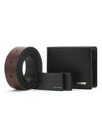 CK Black Leather Wallet-Belt Set For Men 15#