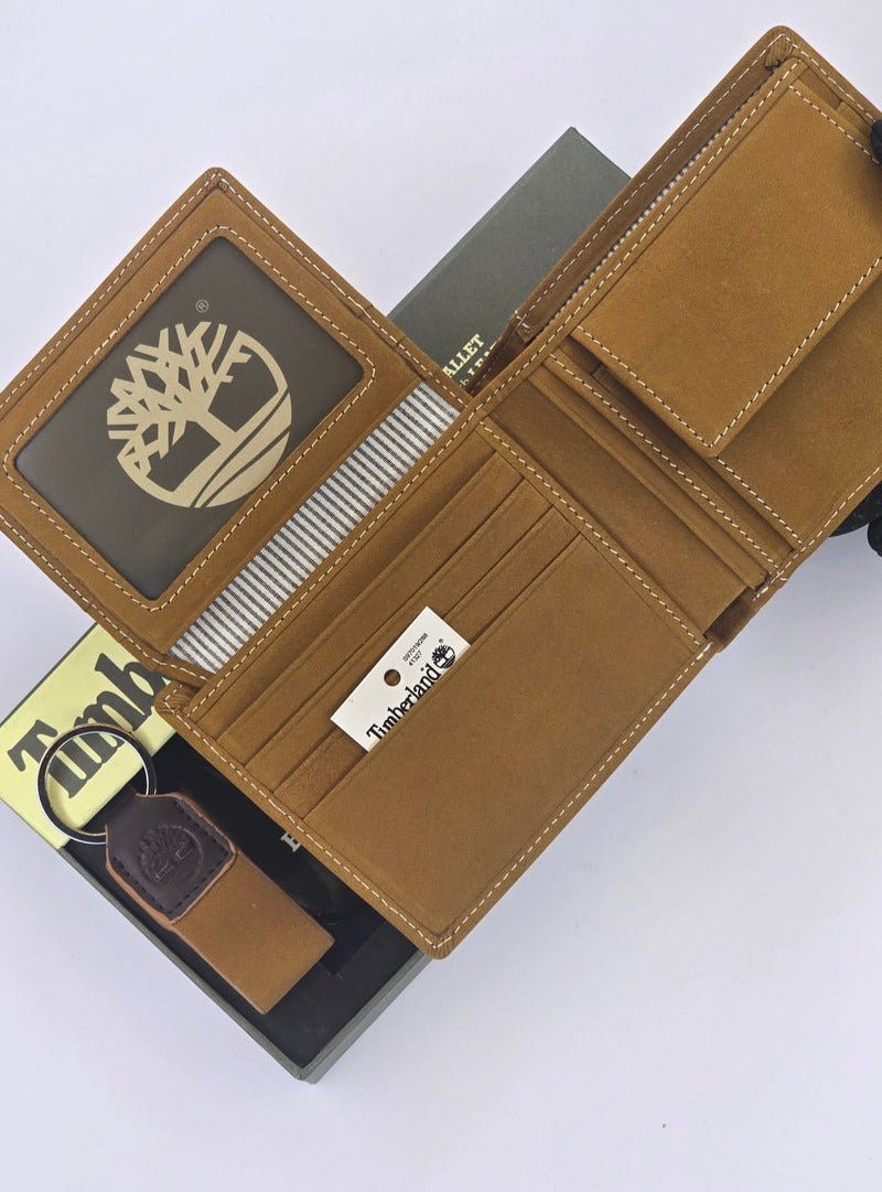 TL Light Brown Wallet-Keychain Set For Men 15#
