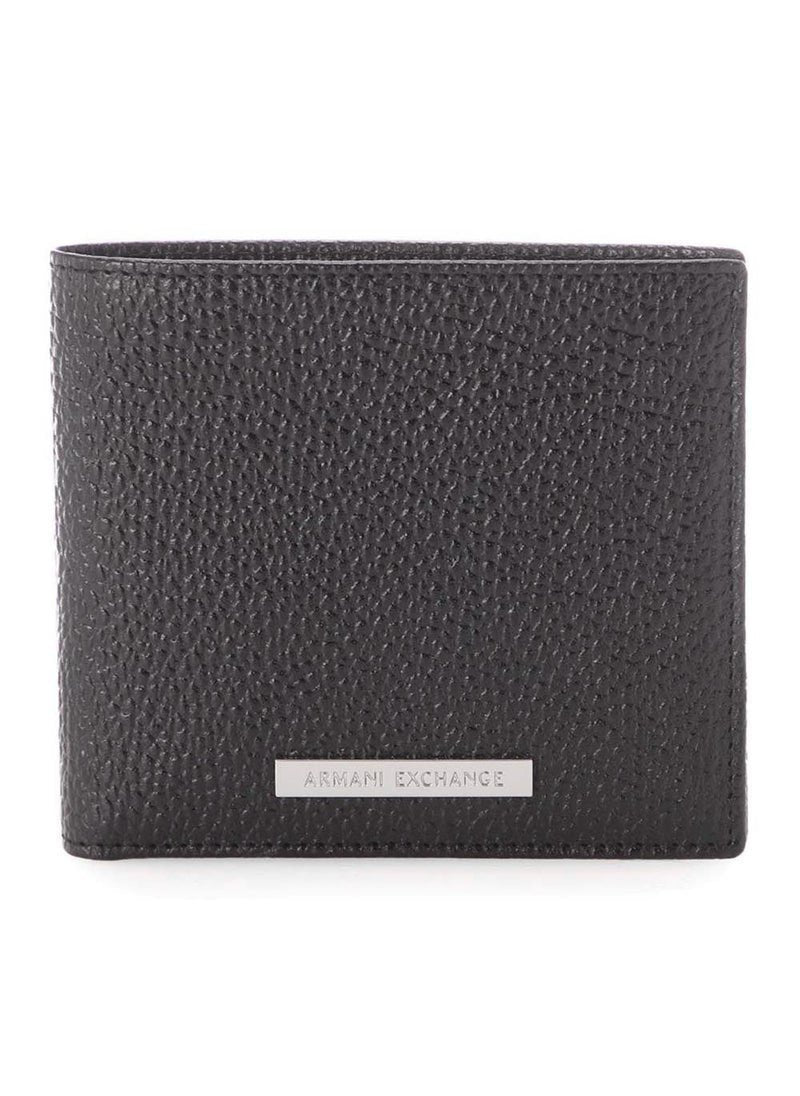 AX Black Leather Wallet & Keychain Set For Men 16#