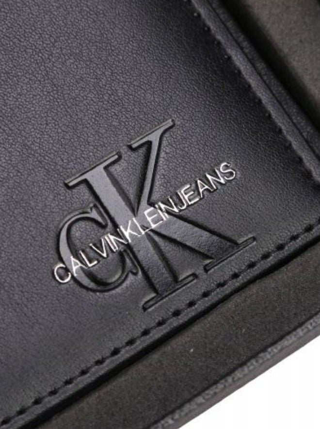 CK Black Leather Wallet & Keychain Set For Men 6#